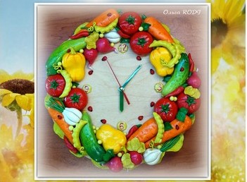 Часы для кухни - овощное изобилие - Родионова (201_0.jpg